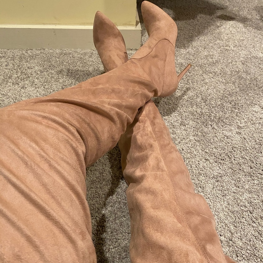Missguided Faux Suede Over The Knee